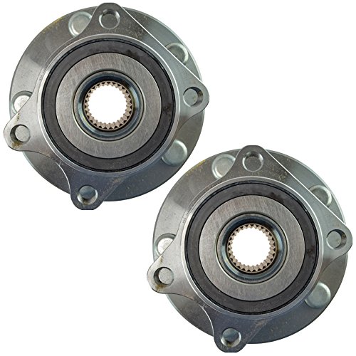 Image of TRQ Front Left and Right Wheel Bearing and Hub Assembly Set 2 Piece Compatible with 2019 Subaru Ascent 19-21 Forester 15-20 Legacy 15-20 Outback 04-14 Impreza WRX STI 2013 Impreza WRX STI Limited