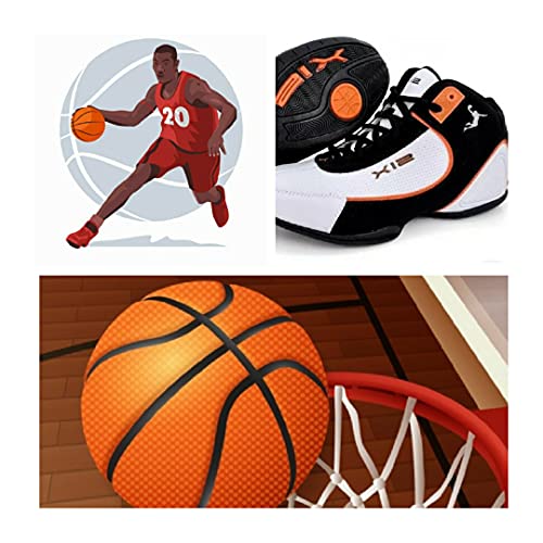 Tênis Basquete Six Street Cano Médio Branco e Laranja (41)