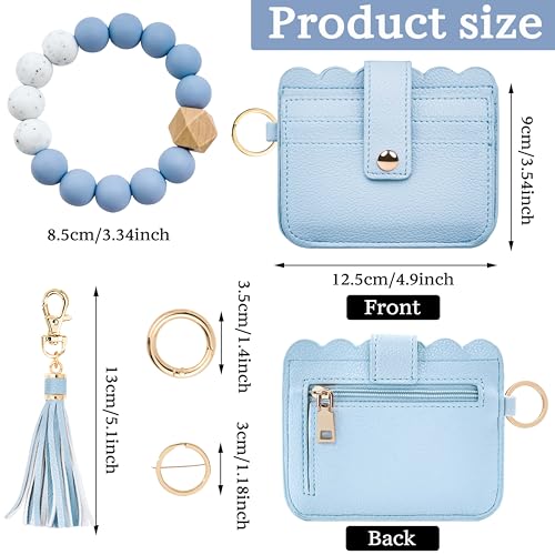 Image of Wristlet Wallet for Women with Keychain - RFID Card Holder Small Wallet Wristlet with Key Ring