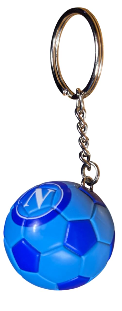 Generico Portachiavi palla napoli calcio biancoazzurro uomo donna bambino accessorio zaino fan idea regalo