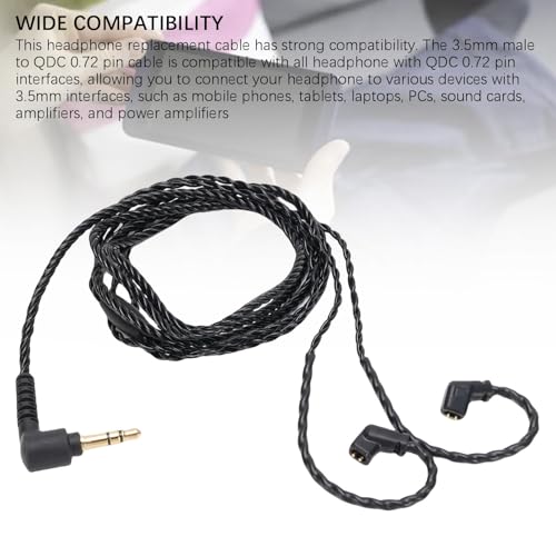 Cable HiFiPro IEM 3.5mm a QDC 0.78mm 2 Pin OFC Trenzado miniatura 4