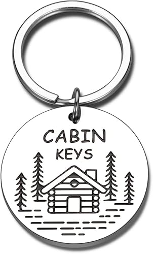 Llaveros rústicos de cabaña para padre, madre, abuelo, abuela, Navidad, día de San Valentín, boda, aniversario, regalos de compromiso para marido,