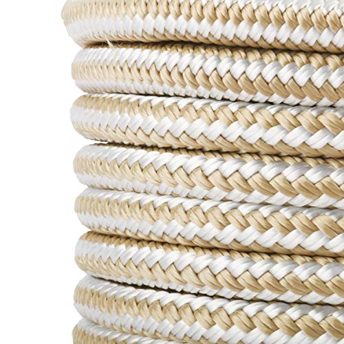 image for NovelBee 5/8 Inch X 200 Feet Double Braid Nylon Anchor Line with Stain