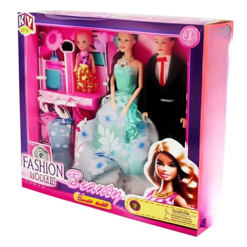 Image of Kids Mandi Fashion Doll Set - Alia Doll Fashion Model | Movable Plastic Doll with Pretty Dress-Up | Role Play & Collectible Toy | Ideal Gift for Girls