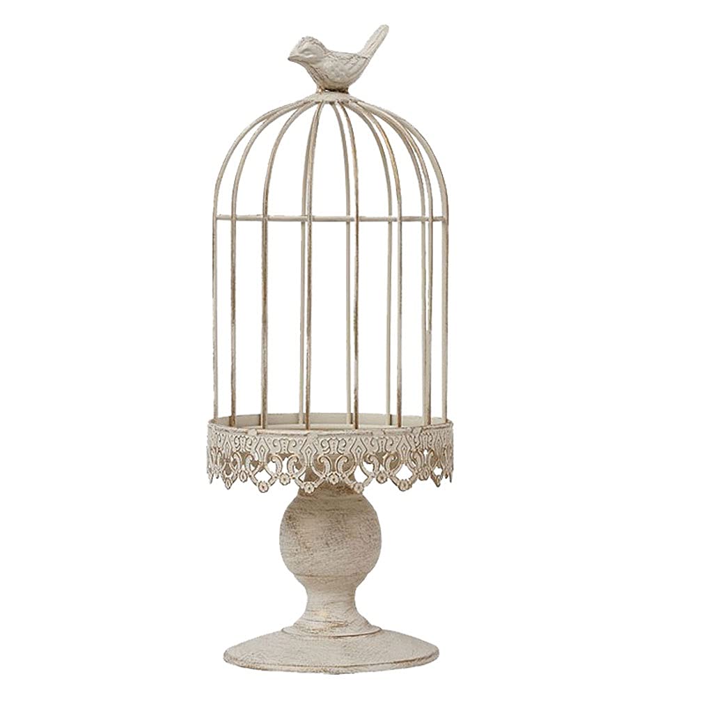 Cage à oiseau rétro en fer pour décoration de jardin et salon