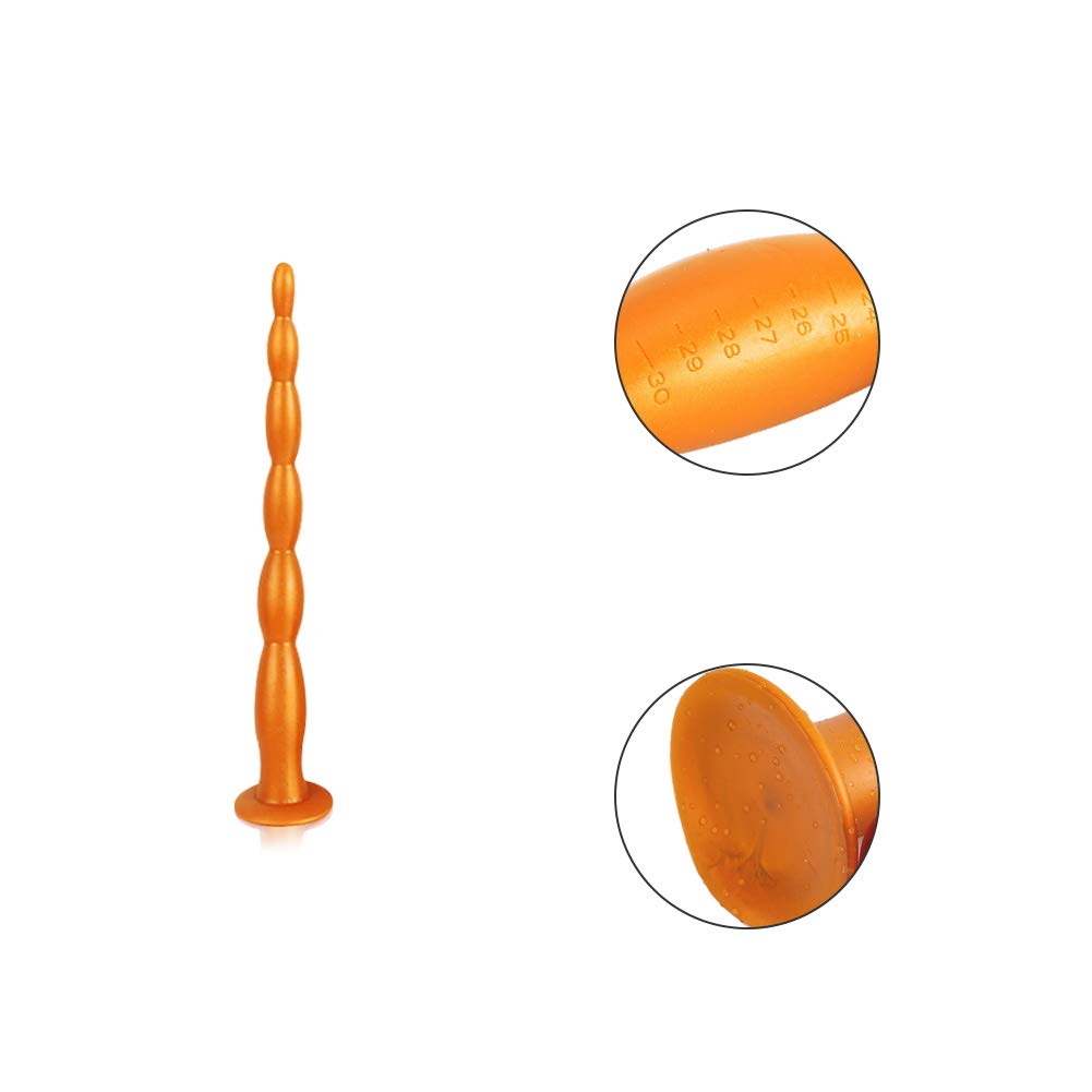 Giocattolo del sesso Perline anali Plug anale con ventosa Dildo anale in silicone liquido Massaggiatore della prostata Dilatatore dell'ano Stimolazione del punto G (S)