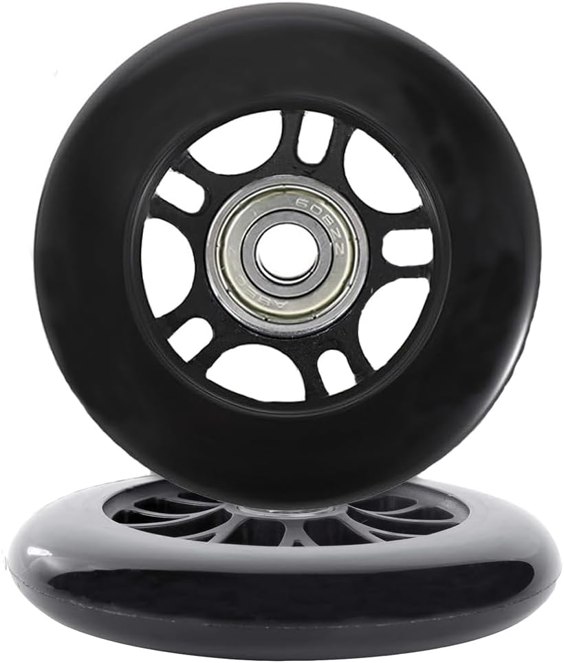 1 Pair Luggage Wheels Replacement 68/70/75/80mm Inline Roller Skate Wheels with 10mm(0.39") Bearings (68 * 24 * 10mm)