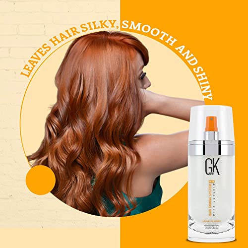 GK HAIR Global Keratin Leave In Conditioner Hair Spray (4 Fl Oz/120ml) - Moisturizing Treatment Strengthens & Shines Fine, Dry Hair - Detangler Spray for Smoothing Nourishes Hydrated Hair - Image 6