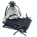 TheDisplayGuys 100-Pack 4x6 Black Sheer Organza Gift Bags with Drawstring, Jewelry Candy Treat Wedding Party Favors Mesh Pouch