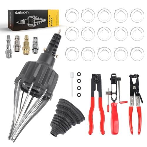 Dasbecan Universal Pneumatic CV Joint Boot Tool Expander Rod Spreader Installation Removal Tool Kit with 3Pcs Universal Auto CV Joint Boot Clamp Pliers Tool Set (Black)