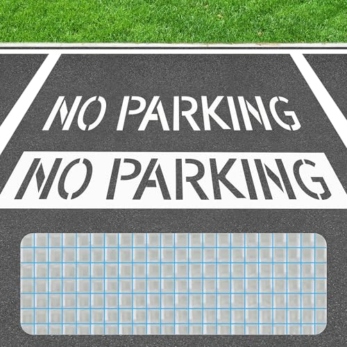 11.8 Letter No Parking Stencils with Update Materials Larbeti 16x 89 Foldable Fire Lane Template for Parking Lot Painting Stencils with Silicone & High-Strength Fiber Reusable Lot Painting Sign