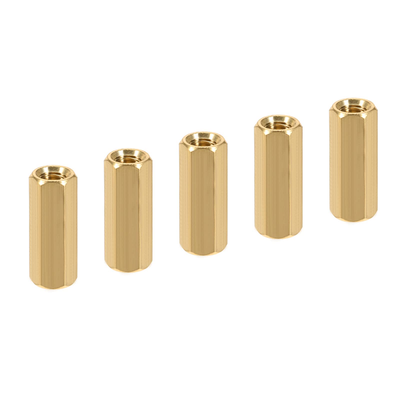 YOKIVE 5 Pcs M5 Spacers, Brass Hex PCB Standoffs Nuts, Keep Height Consistent, Great for Motherboard Circuit Board