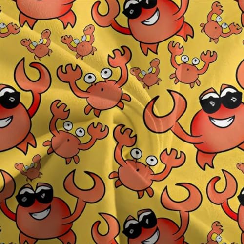 Housse de couette crabe imprimé 3D parure de lit zippée microfibre 200x200 - 8