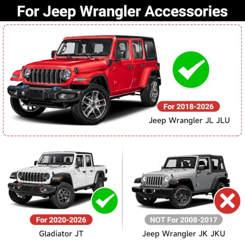 Image of Center Console Hanging Storage for 2018-2025 2026 Jeep Wrangler JL JLU 4XE Gladiator JT Accessories Organizer Tray Armrest Storage Bag ABS