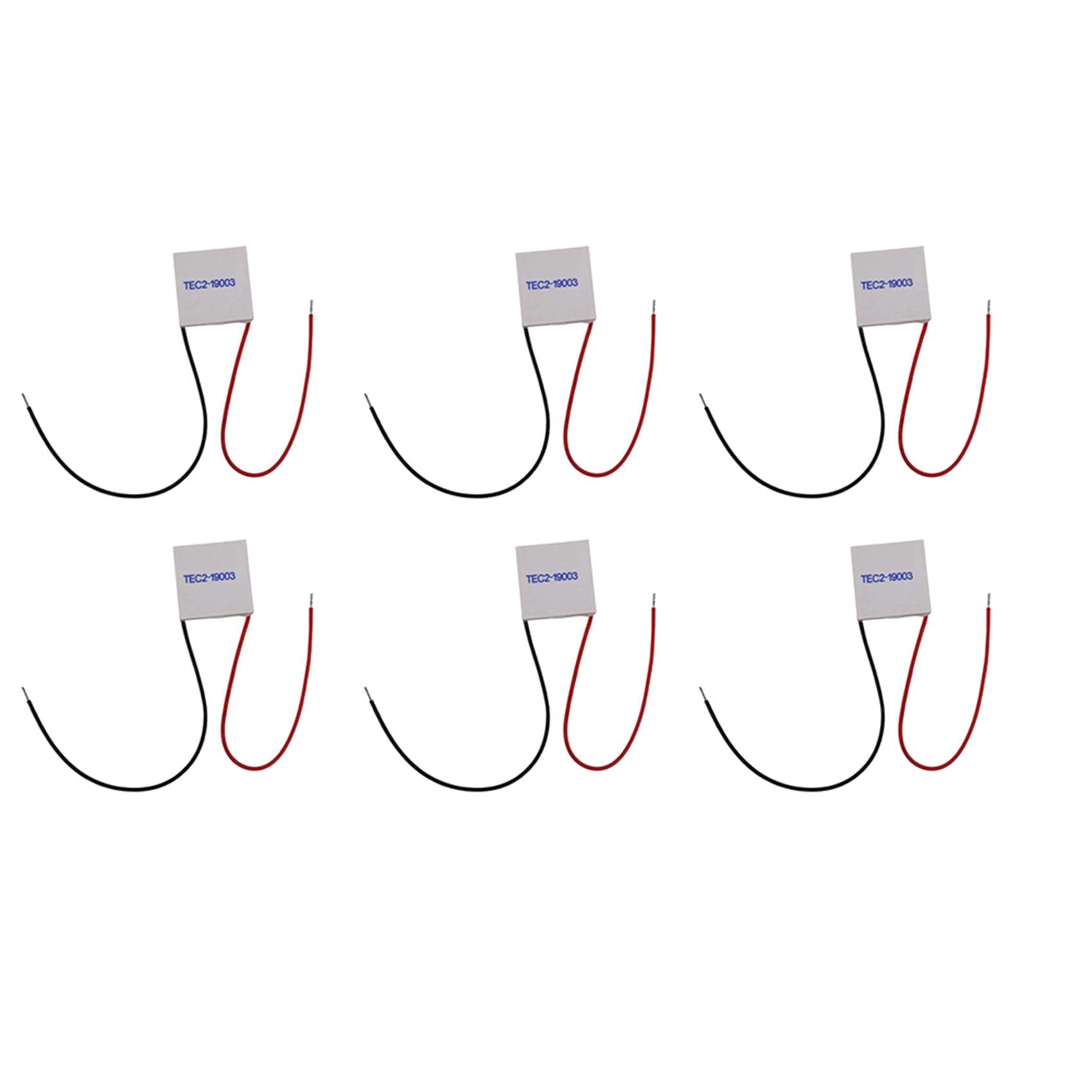 6X TEC2-19003 Peltier termoelektryczny chłodnica 30 x 30 mm, 19003, podwójne elementy, elektroniczne urządzenie chłodzące