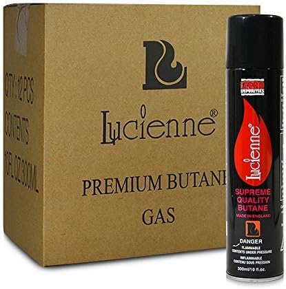 12 cans (1 case) of Lucienne 300ml 4x Refined Butane Fuel by LUCIENNE