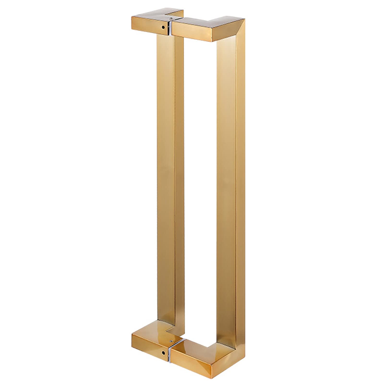 MXXQRHF Gold Double Sided Sliding Barn Door Handle, 60cm Push Pull Stainless Steel Handles for Interior & Exterior Bathroom, Modern Commercial Design (24in)