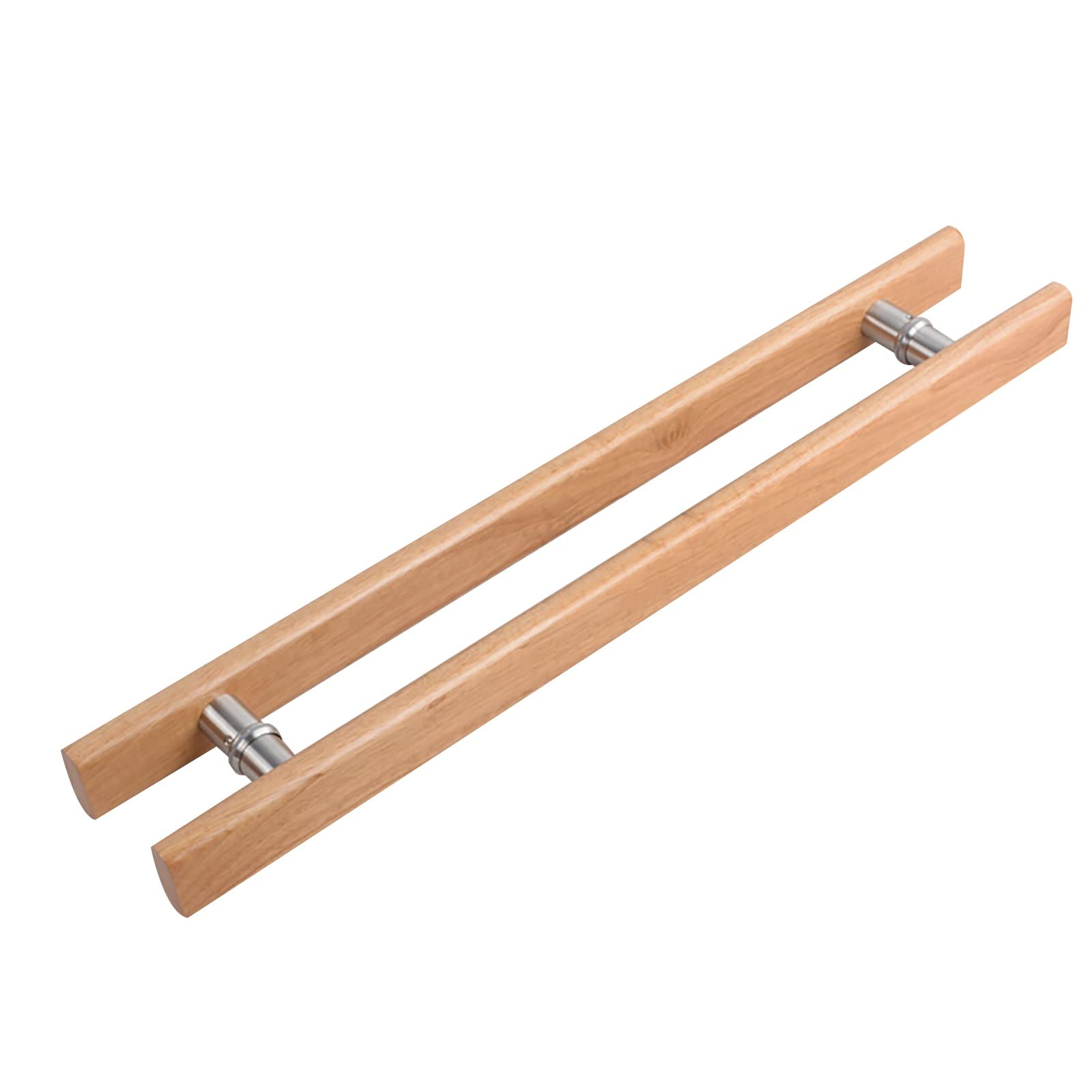 MXXQRHF Double-Sided Wooden Entry Door Handle - Replacement Push Pull Handles for Office, Kitchen & Studio, H-Shape Grab Bar for Glass/Wood Doors, 60cm/23.6in, Color #1