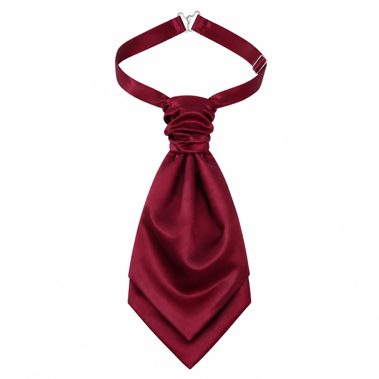 WS UK Men's Solid Colour Cravat [Deep Red]