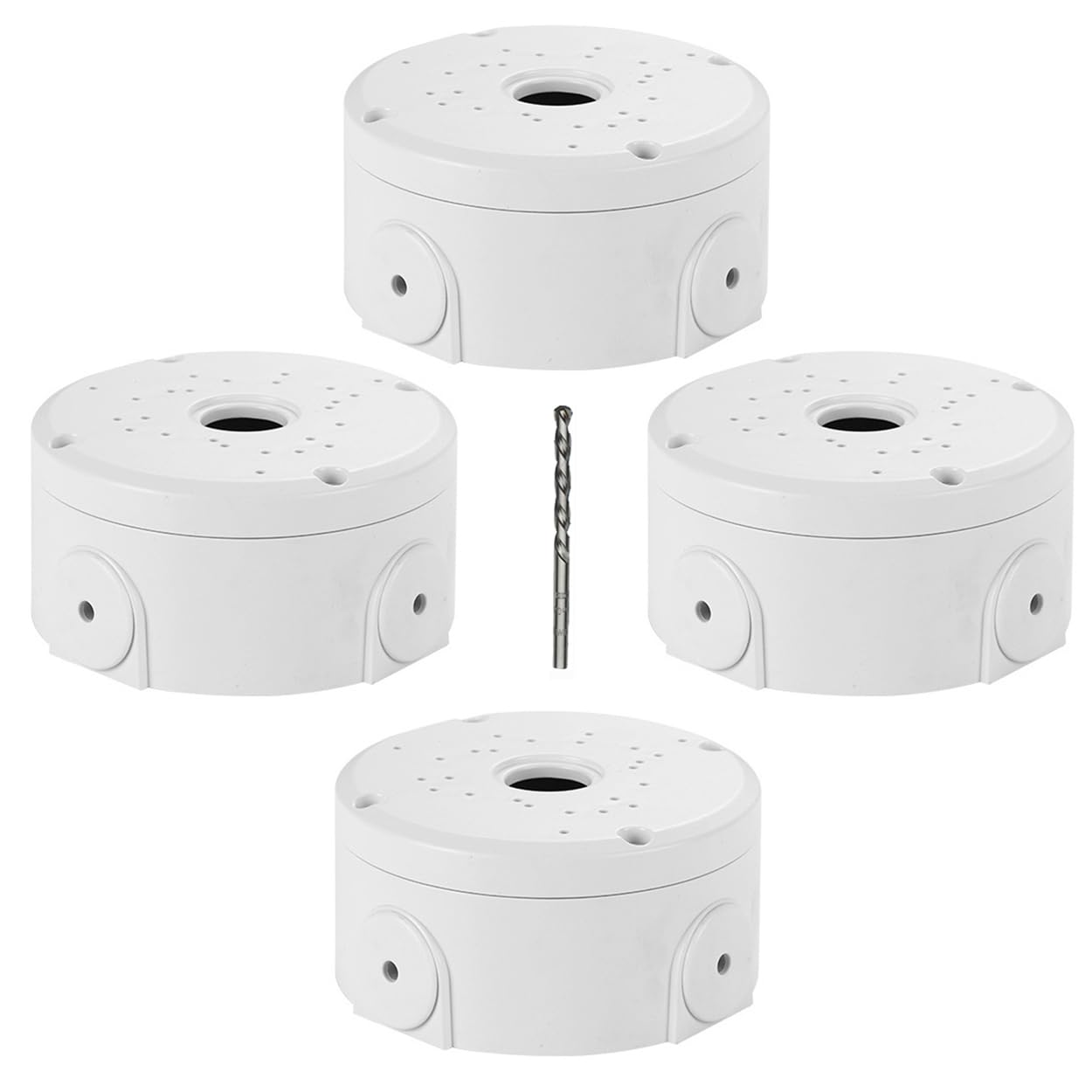 Plastic Universal Junction Box for Bullet & Dome IP Security Camera Mount Bracket (White-4 Pack)