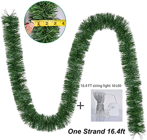 Dearhouse 16.4 Foot Christmas Garland Decorations With 50 Led Light, Green Holiday Decor For Outdoor Or Indoor Home Garden Artificial Greenery, Or Holiday Party Decorations #TOP2