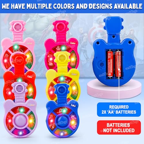Image of Zest 4 Toyz Musical Guitar Toy for Kids with Colorful LED Lights and Sound Toy Battery Operated Baby Toys Musical Instrument Toys Birthday Gift for Kids Boys & Girls - Blue