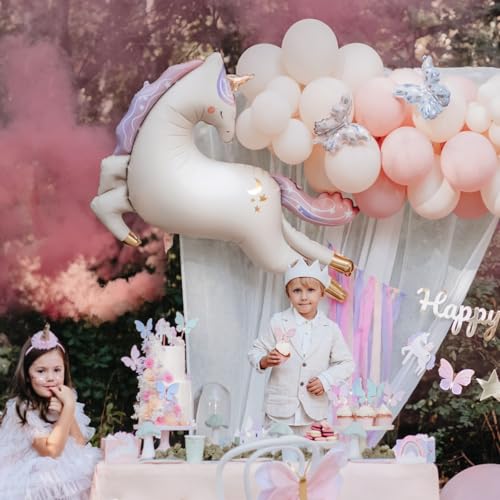 image for Large Unicorn Balloon 44.5x32.7 Inch PartyDeco, Flying Unicorn Balloon