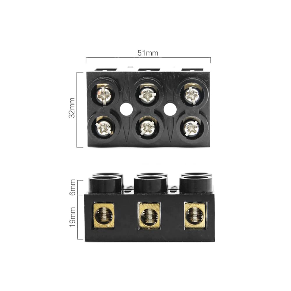 5 PCS Morsettiera elettrica Morsettiera Connettore Filo 500V 60A per collegamenti di Cablaggio Domestico Commerciale