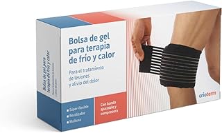 Crioterm - Sacchetto di gel + fascia multiuso riutilizzabile - Terapia del freddo e calore per il trattamento di lesioni e sollievo dal dolore