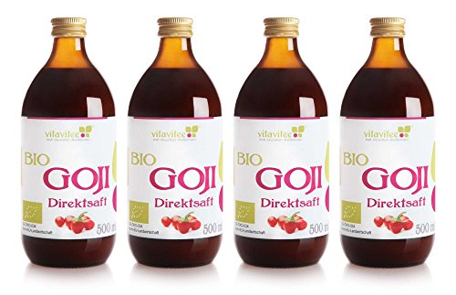 Vitavitee Bio Goji Direktsaft Gojisaft (4 x 500 ml)
