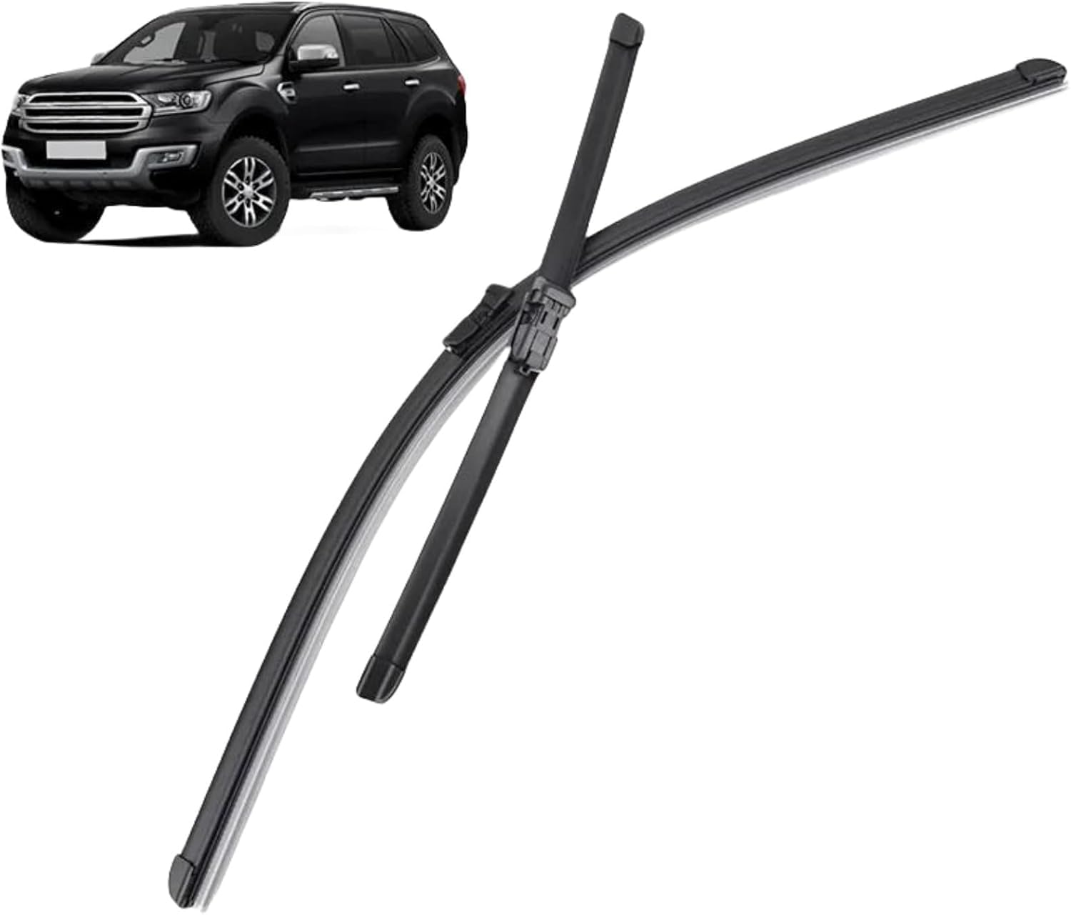 RESKIU Car Front Windshield Wiper Blade Set Replacement for Ford Everest MK3 2015-2023, All Season Windscreen Wipers Quiet Easy Installation