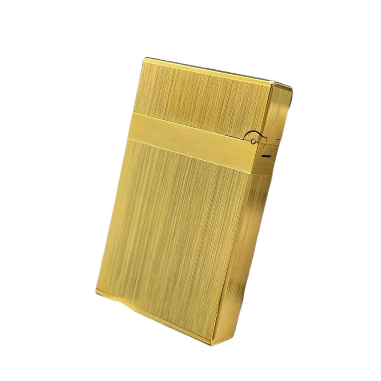 Premium Classic Flame Flip Top Lighter, Brushed Metal Flat Lighter, Butane Filled Side Cigar Lighter with Gift Box, Gift for Men (Color : 3)