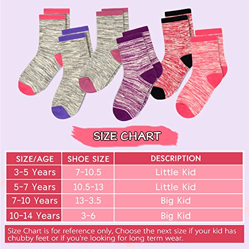 Image of Boys Socks, 12 Pairs Crew Socks for Toddler Kids Boys Girls(1-14 Years Old), Athletic Half Cushion Socks Set