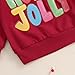 Finegoodwei Toddler Girl Boy Christmas Outfit Long Sleeve Sweatshirts Xmas Letter Pullovers Tops Fall Winter Clothes (Red-H, 18-24 Months)
