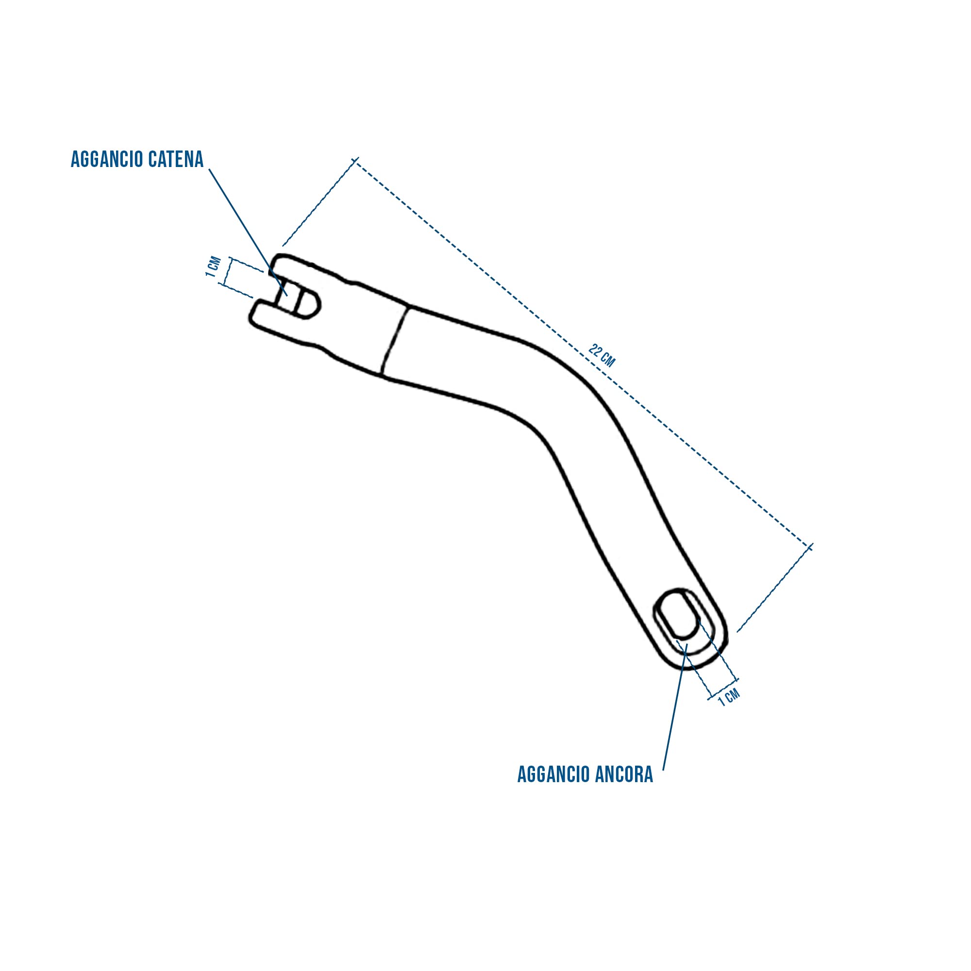 GATE14® Giunto Gira Ancora Doppio in Acciaio Inox per Catena di Ancoraggio di Ø 6-8 mm