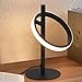Produktbild CBJKTX Tischlampe LED Tischleuchte Touch Dimmbar - Nachttischlampe Schwarz Nachttischleuchte Drehbaren Ringe 6W 3000K Warmweiß für Schlafzimmer Bett Wohnzimmer Kinderzimmer Bar Restaurant