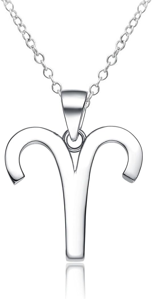 925 Sterling Silver Zodiac Sign Necklace Horoscope Constellation Astrology Charm Pendant
