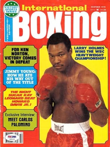Larry Holmes Autographed International Boxing Magazine