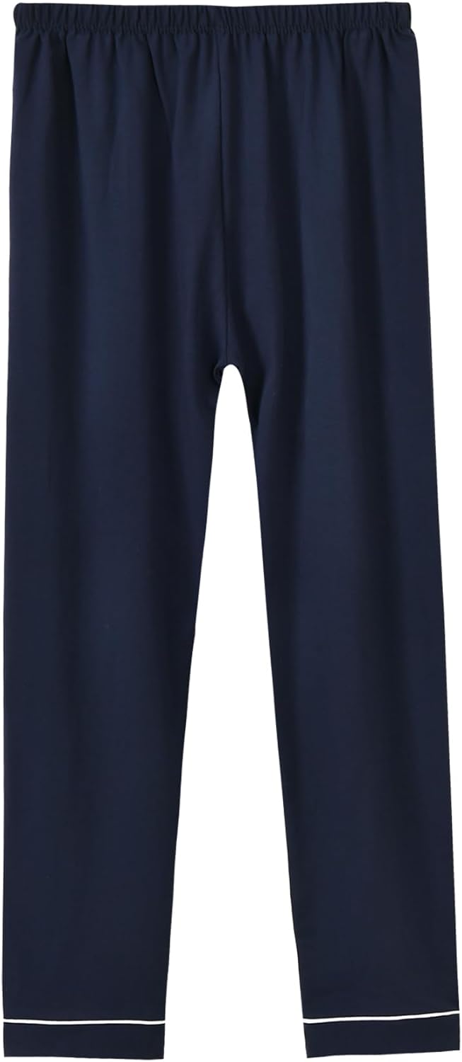 Aablexema Unisex Kids Pajamas Set Cotton Short Sleeve Sleepwear Button-Down and Pant Set for 5-13y - Image 3