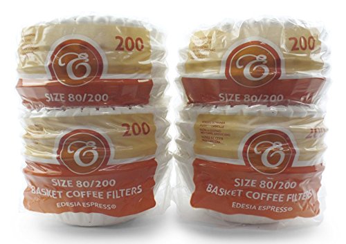 800 Stück 80/200mm Korbfilter Kaffeefilter - kompatibel mit Beem, Cuisinart, Phillips, Gastroback usw.