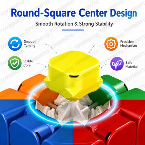 Image of MoYu RS3M 2020 Magnetic Speed Cube 3x3 Stickerless | Smooth & Fast Turning | Professional Puzzle Cube for Kids & Adults