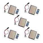Jopto 5PCS Rain Sensor Rainwater Raindrops Module Rain Detection Module Weather Module, Raindrop Snow Humidity Detection Controller Sensor Module Compatible with Arduino