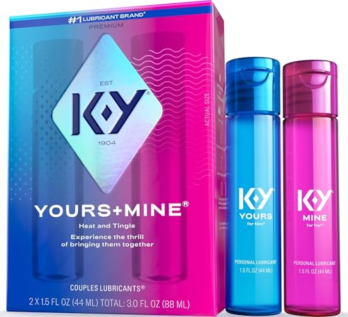 Image of K-Y Yours & Mine Couples Lubricant, Sensorial Personal Lube, 2 x 1.5 FL OZ