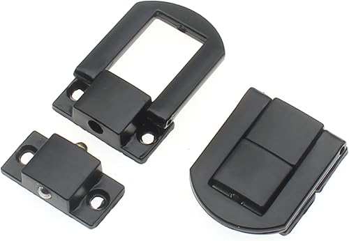 Miniatura 3 de FDXGYH Paquete de 2 cierres rectangulares de aleación de zinc con tornillos de montaje para caja de herramientas, maleta, joyero plata, 0.98 x 0.79