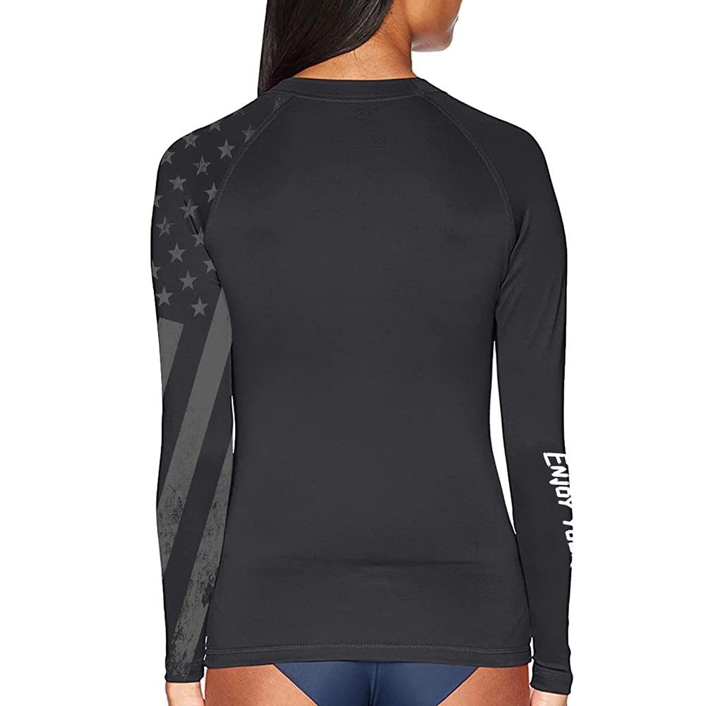 CHOO Women's American Flag Athletic Running T Shirts Lightweight Comfort, Medium,Grey