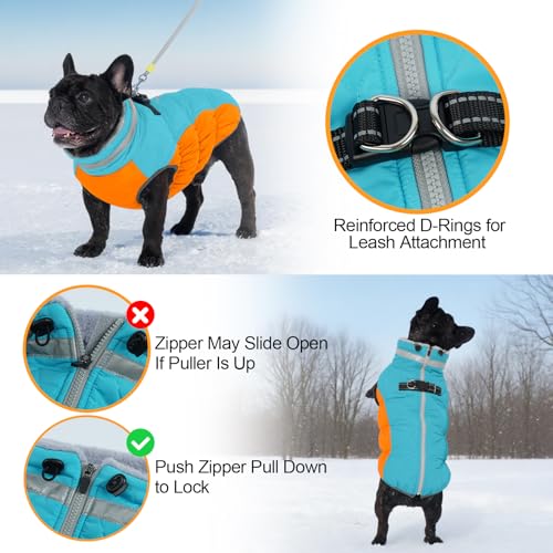 Image of Dog Jackets for Large Dogs, Warm Dog Winter Coat with Harness, XL