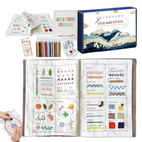 Image of YNPQTDS Embroidery Book Easy to Learn Hand Craft Kit