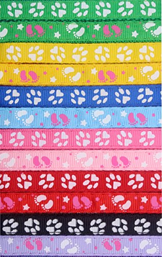 Yoy 12 Pcs/Set Soft Nylon Puppy Whelping Id Collars - Adjustable Reusable Washable Baby Dog Id Bands Pet Identification For Breeders, Neck 8" - 13" #TOP3