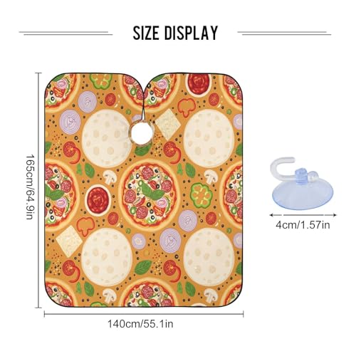 Capa de barbero impermeable para hombres Kigai Pizza Party miniatura 3