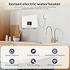 Mini Scaldabagno Istantaneo,Scaldabagno istantaneo elettronico, scaldabagno elettrico istantaneo basso consumo con display temperatura a LED,scalda acqua elettrico 220V,scalda acqua istantanea (3KW)